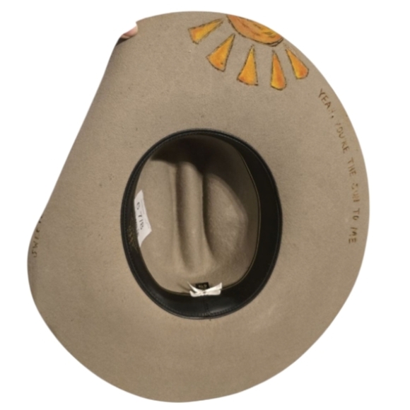 Upcycled Hand Crafted Boho Cowboy Hat On Master Hatters Of Texas Hat in EUC main image 8